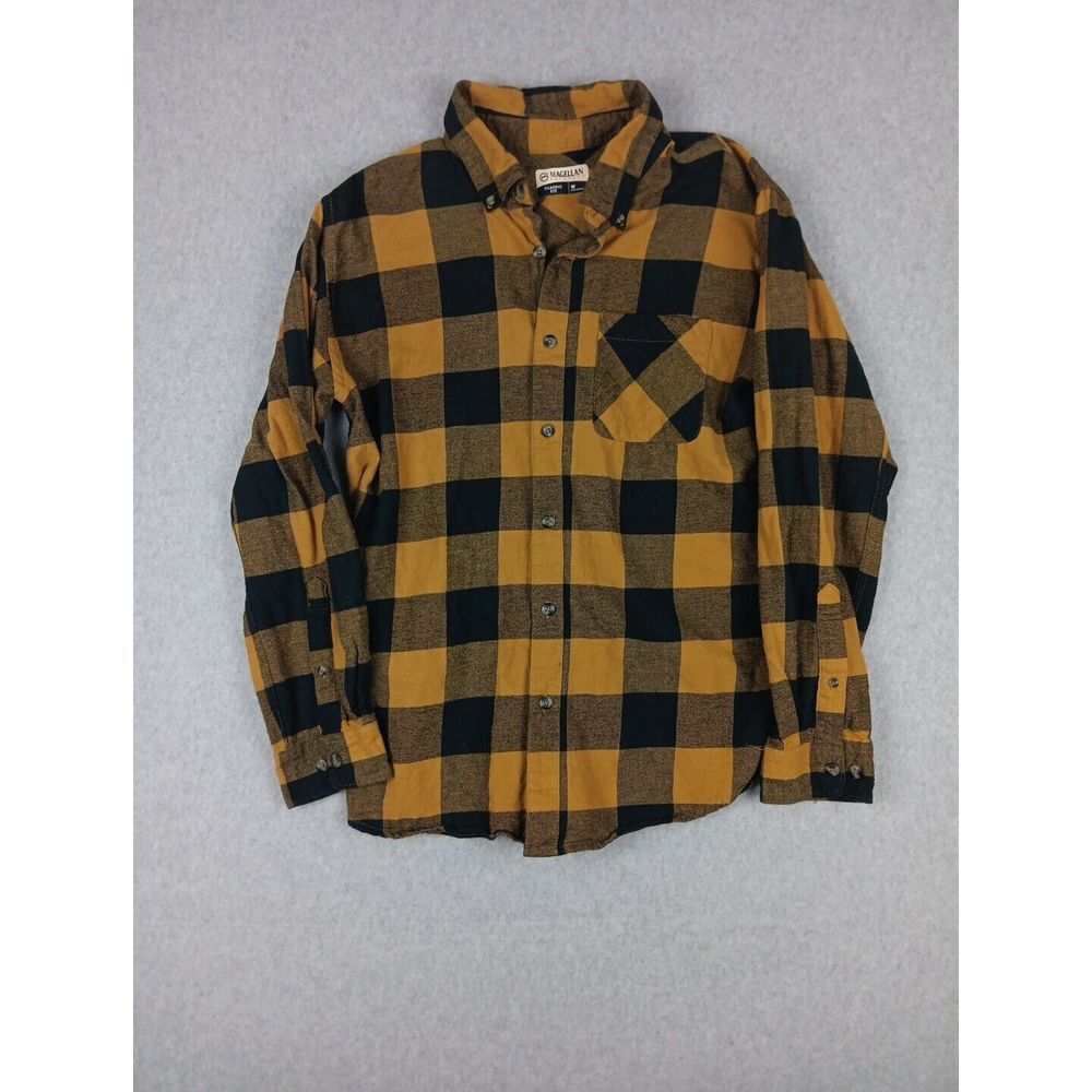 Magellan Outdoors Canyon Creek M Classic Fit‎ Men's Flannel Plaid Shirt EUC